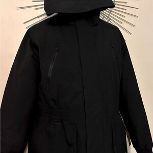 NWT All in Motion coat in black, white, lilac zipper works from the bottom & top